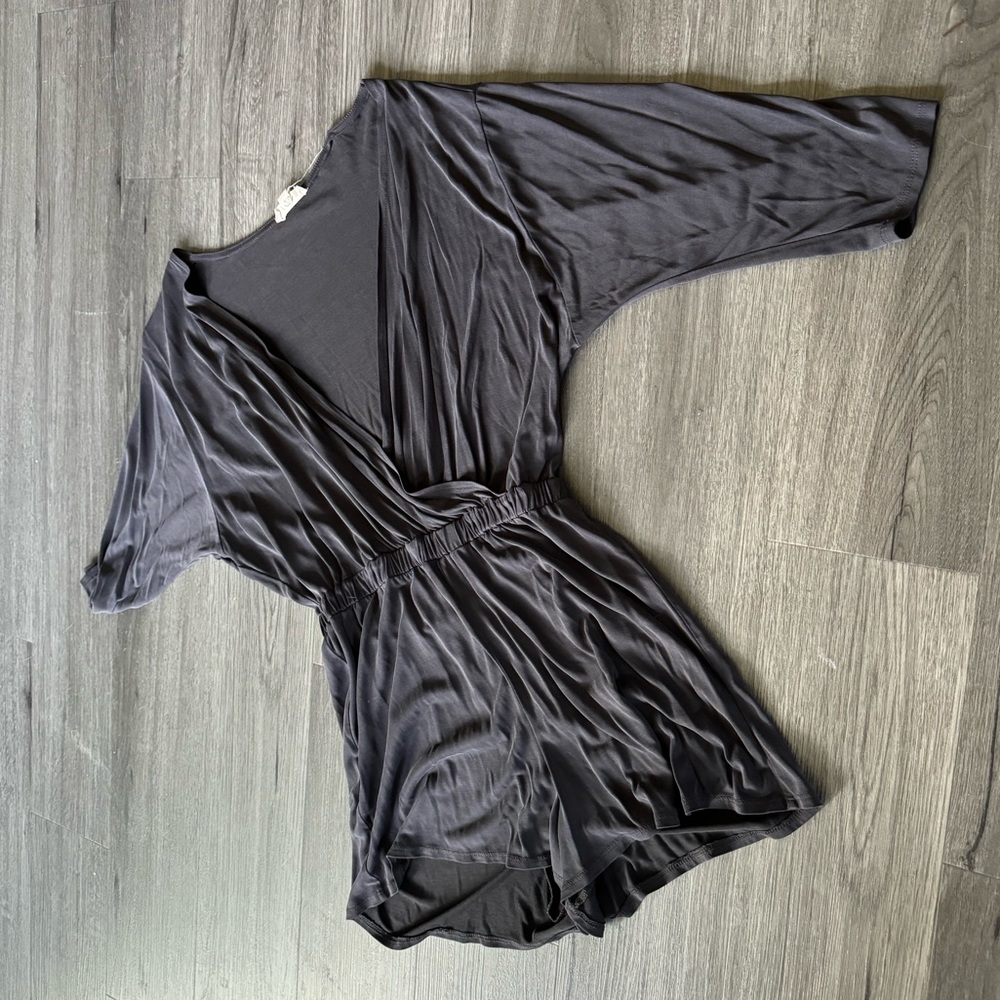 SILENCE AND NOISE GREY LONG SLEEVE ROMPER